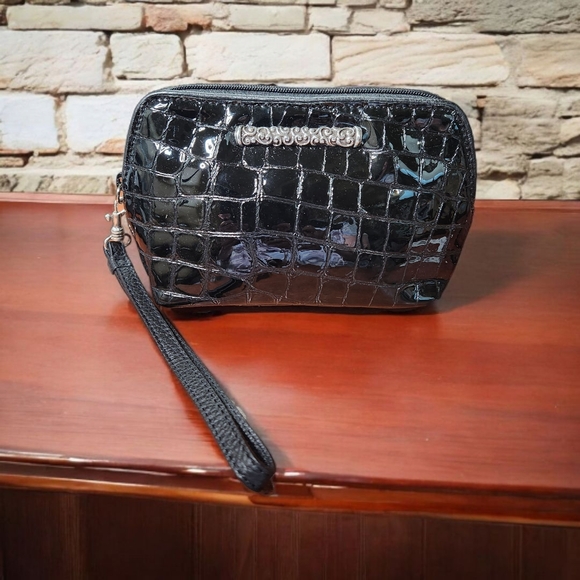 Brighton Handbags - **Brighton Cher Black Croc-Embossed Wristlet